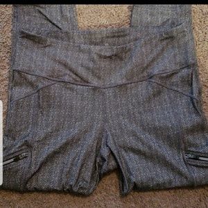 Athleta herringbone fitted crops leggings workout